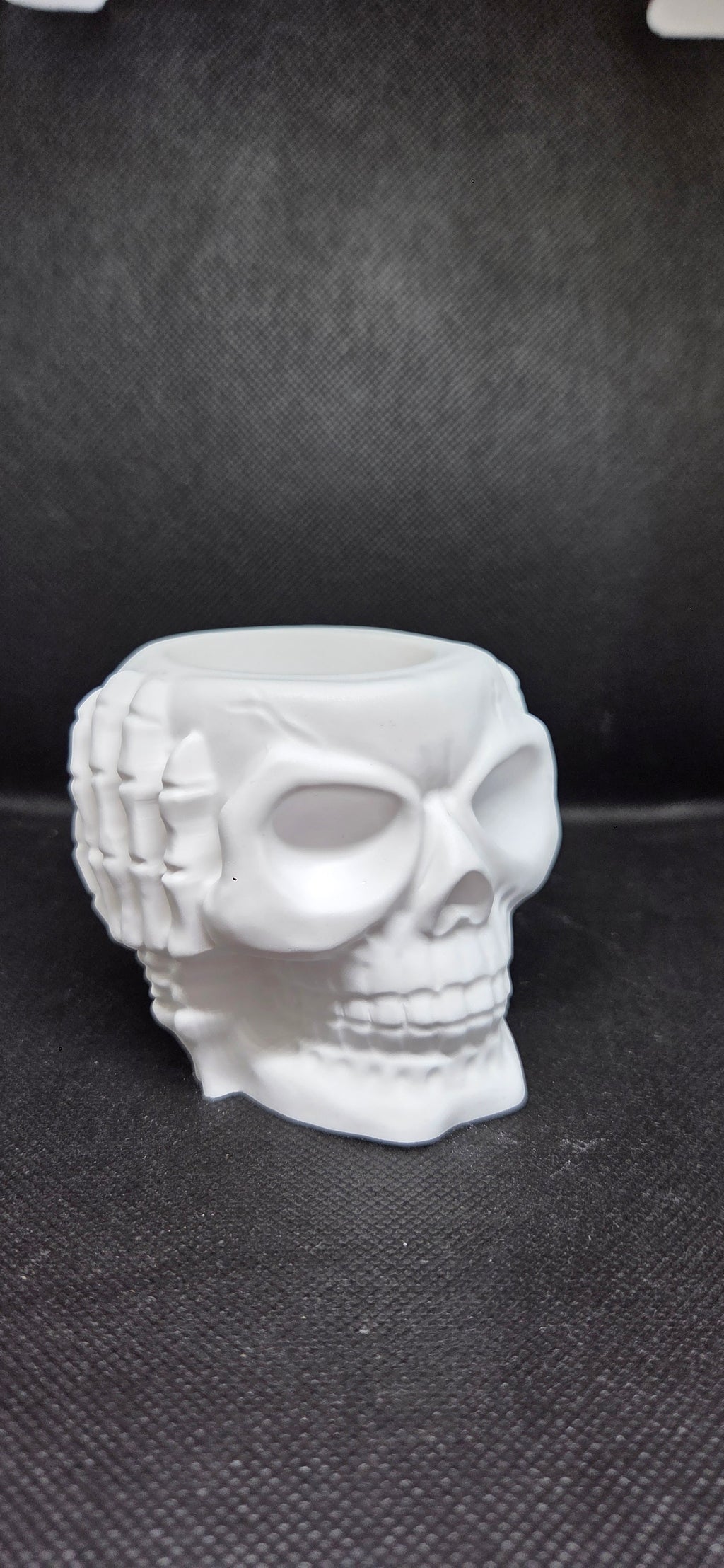 💀 3er-Set Totenkopf-Gefäße „Drei weise Schädel“ – Gothic Deko & Teelichthalter zum Selbstbemalen