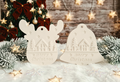 Weihnachtsanhänger-Set: Rentier & Glocke. Weihnachtsdeko & Geschenkanhänger im Scandi-Stil