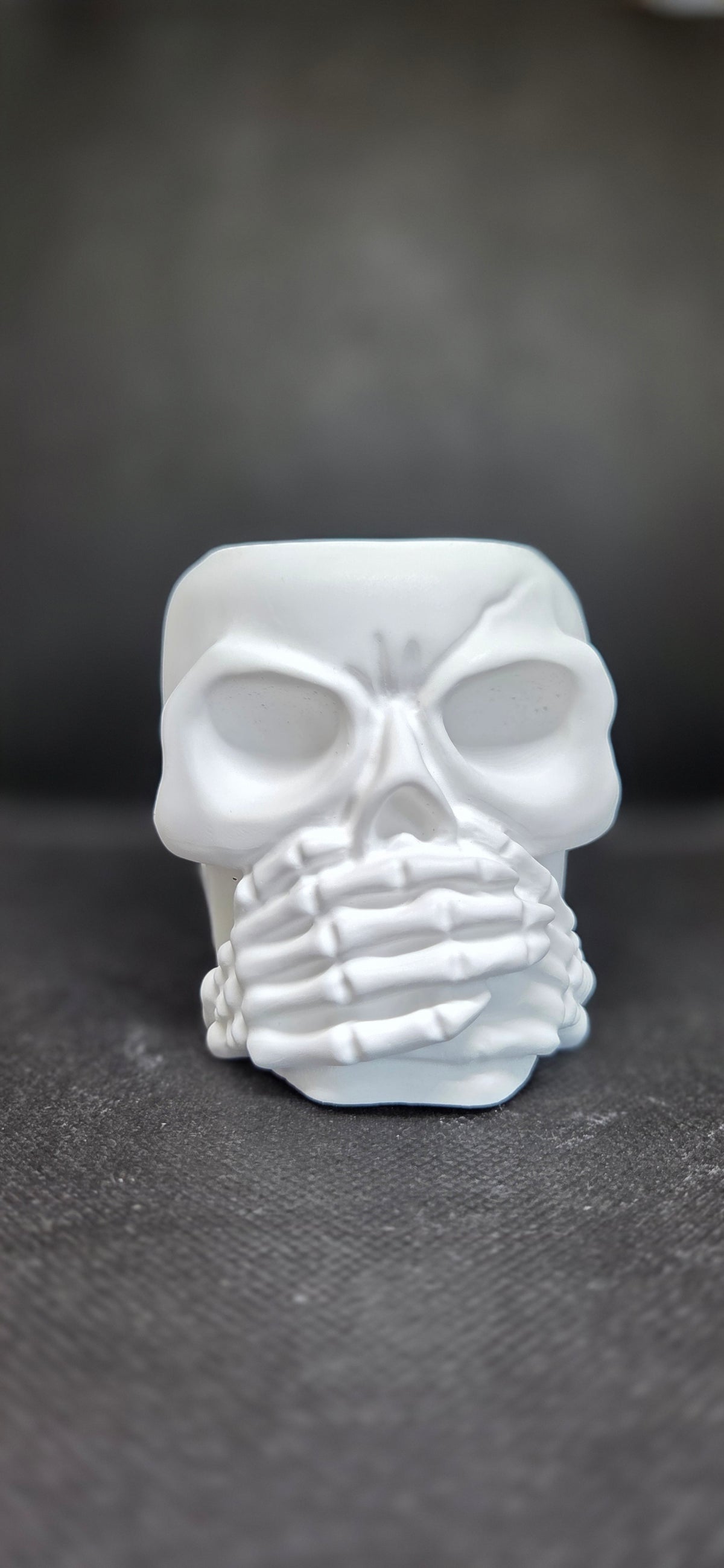 💀 3er-Set Totenkopf-Gefäße „Drei weise Schädel“ – Gothic Deko & Teelichthalter zum Selbstbemalen