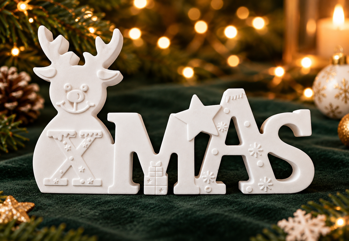 🎄 XMAS DIY-Gipsfigur – Weihnachtliche Kreativität mit Herz